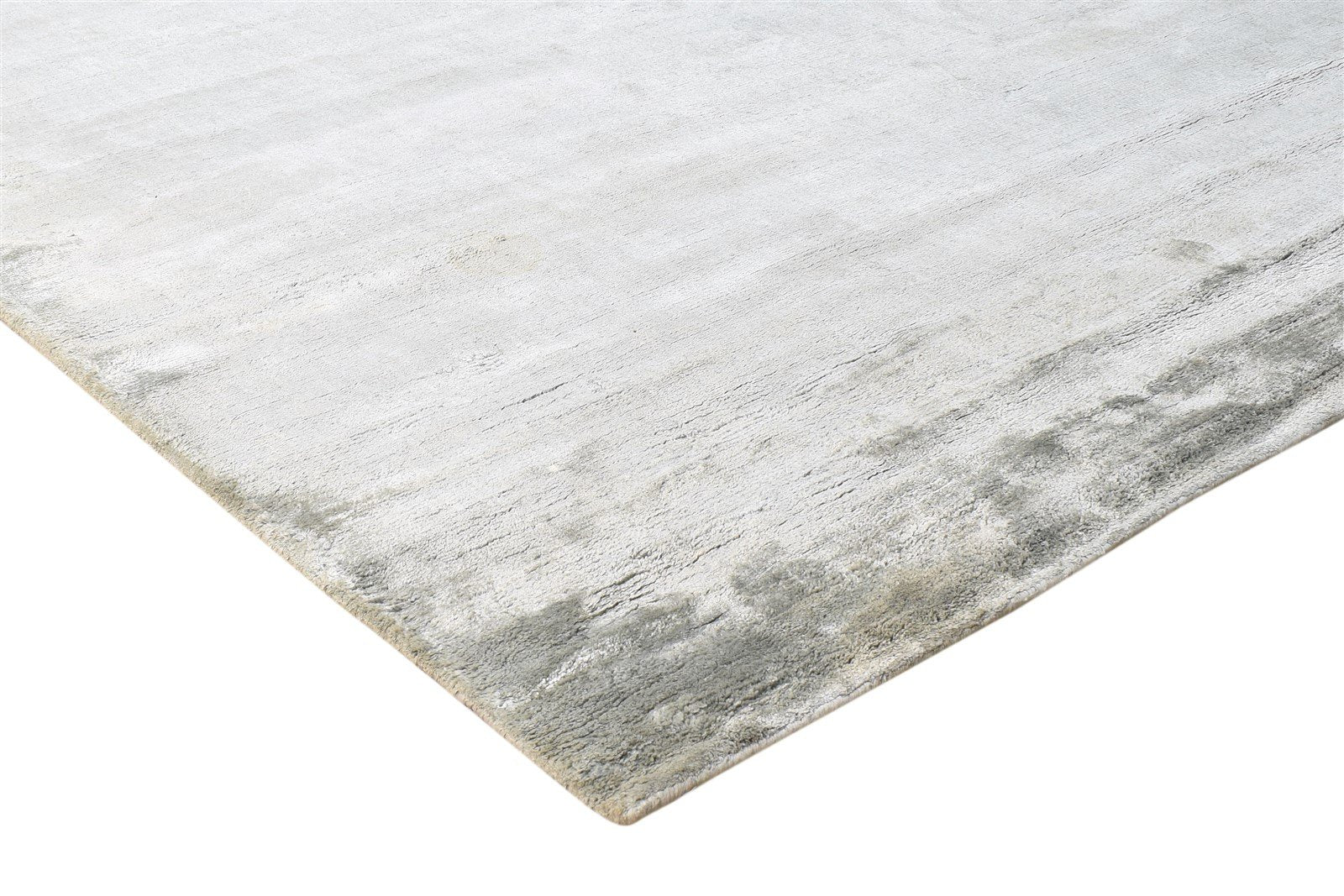 8' X 11' Rug Silk Grey Modern Hand Woven Scandinavian Solid Large Carpet 7864578474133