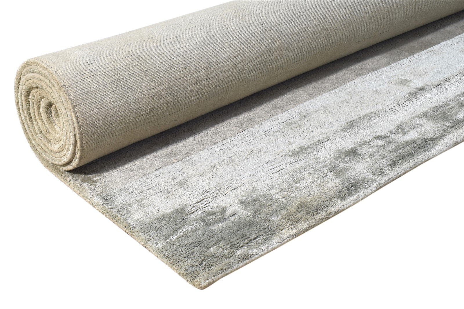 8' X 11' Rug Silk Grey Modern Hand Woven Scandinavian Solid Large Carpet 7864578474133