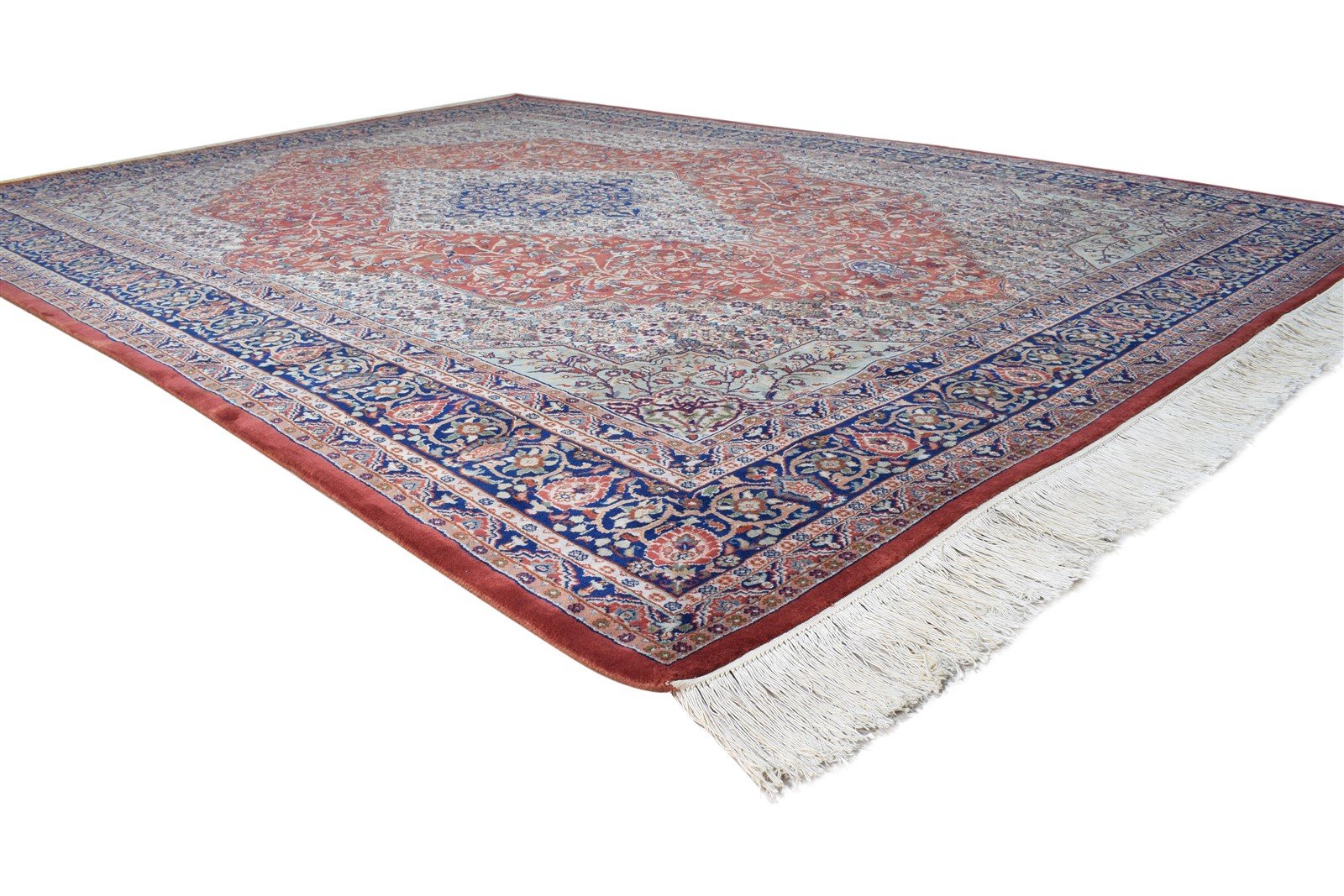 8' X 11' Rug Wool Red Persian Hand Knotted Heriz-Indian Oriental Large Carpet 7864629330069