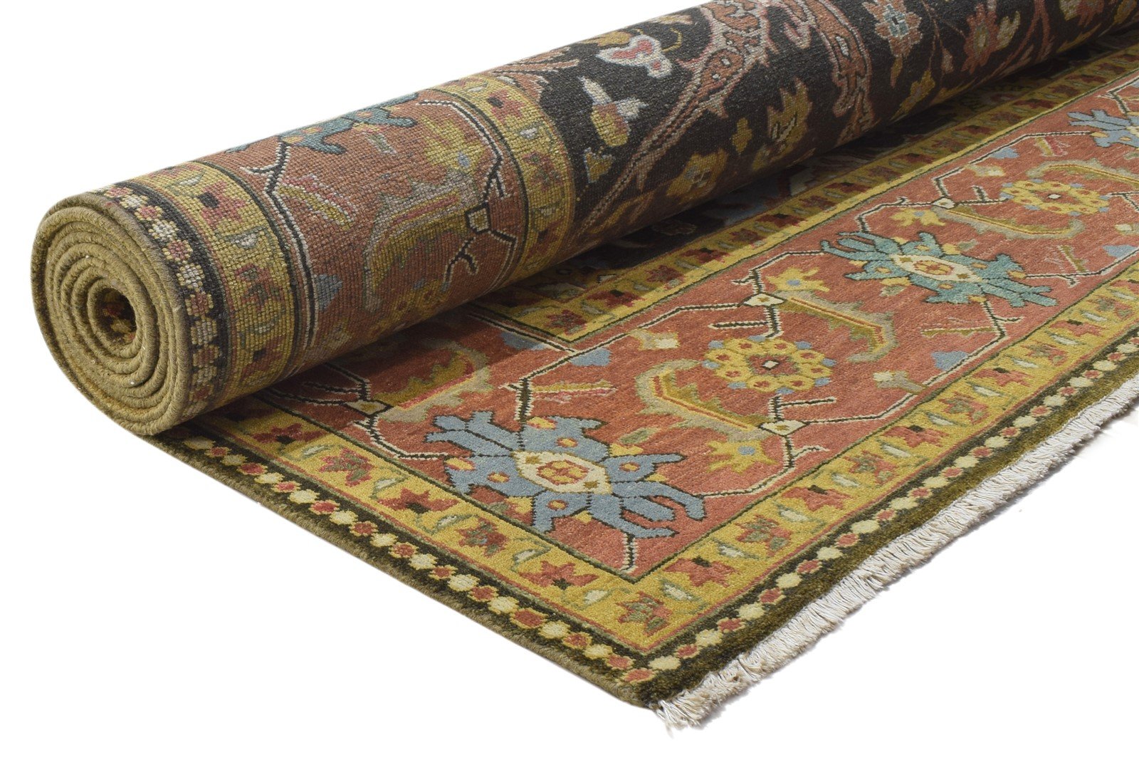 Rhodia 8' X 12' Rug Wool Charcoal Persian Hand Knotted Mughal Oriental 7864203116693