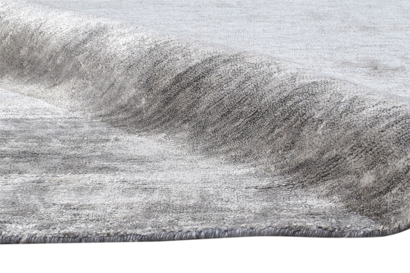 Kara 8' X 8' Rug Silk Grey Modern Handloom Scandinavian Solid 7864917360789