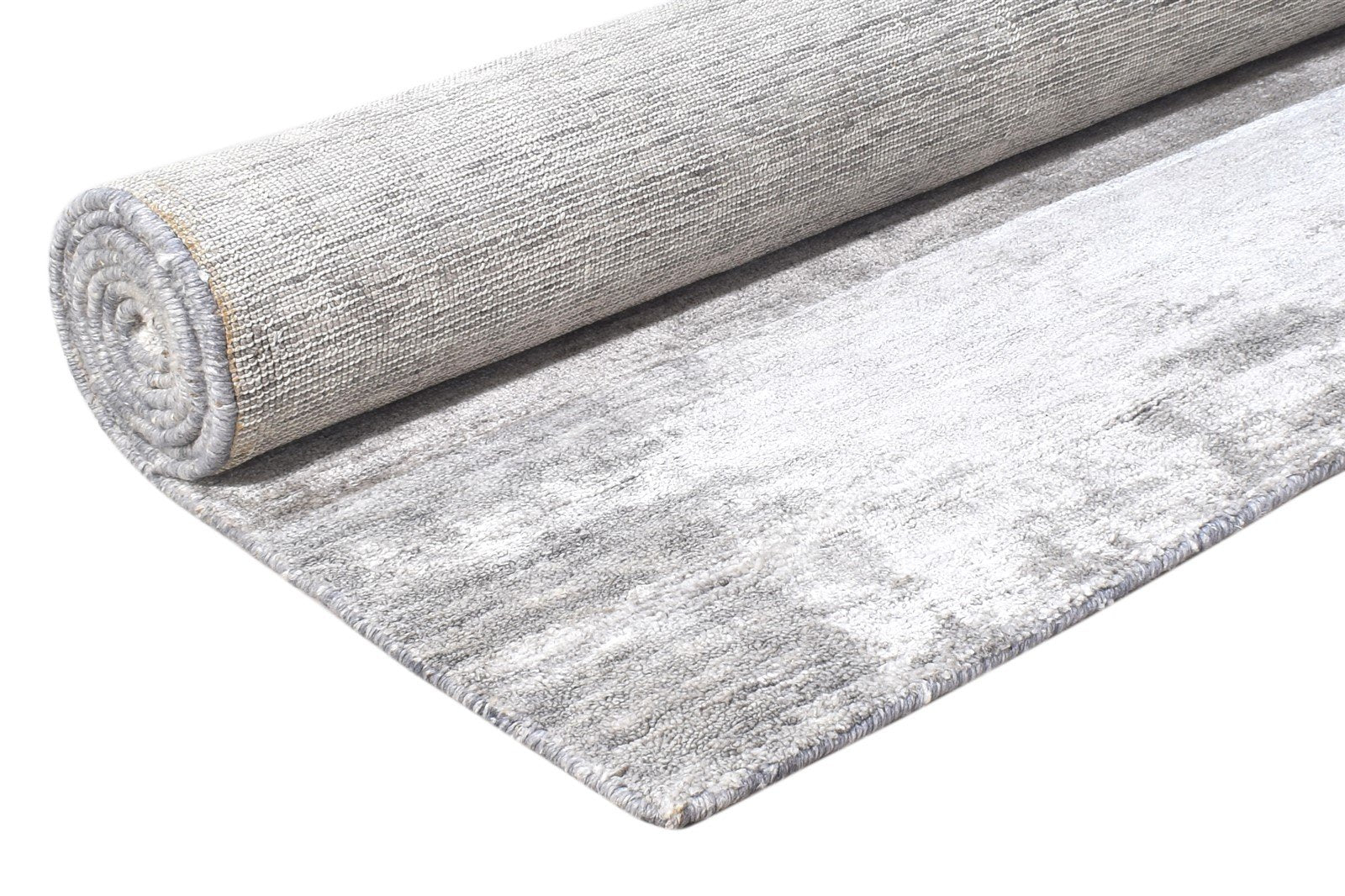 Kara 8' X 8' Rug Silk Grey Modern Handloom Scandinavian Solid 7864917360789
