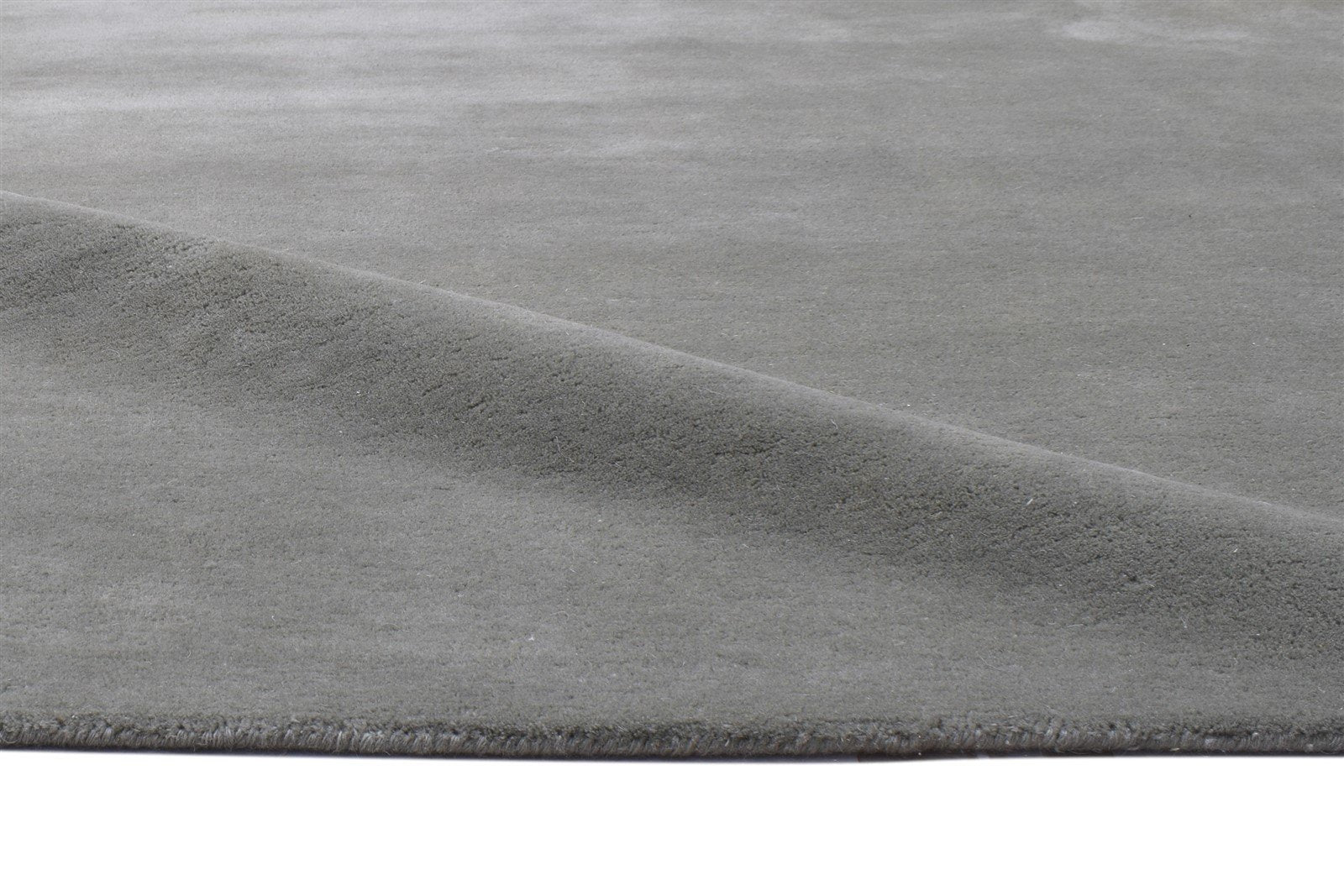 8' X 8' Rug Wool Dark Grey Modern Hand Tufted Scandinavian Solid Large Carpet 7864818073749