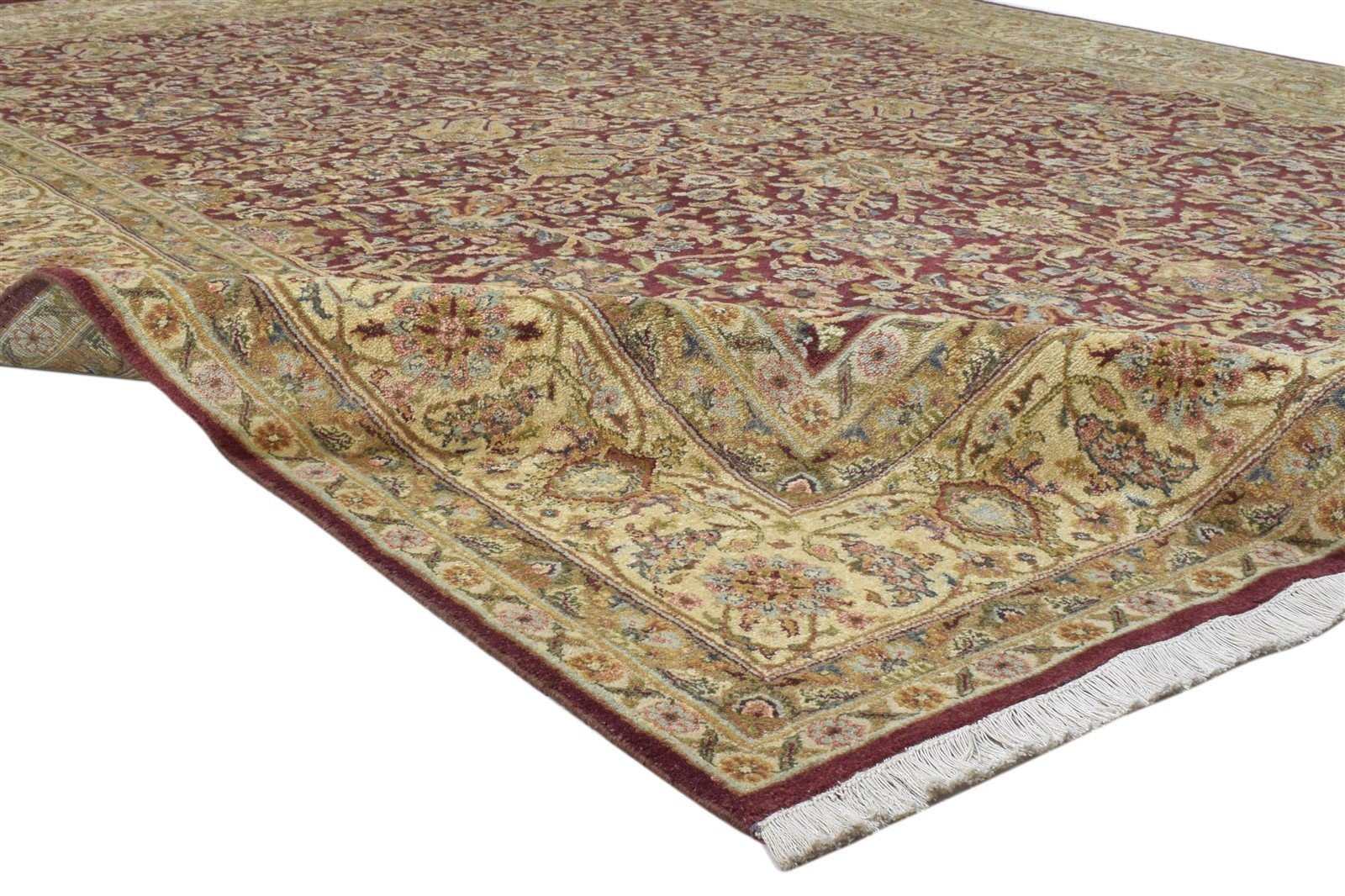 8' X 9' Rug Wool Red Persian Hand Knotted Kashan Oriental Large Carpet 7860694646933