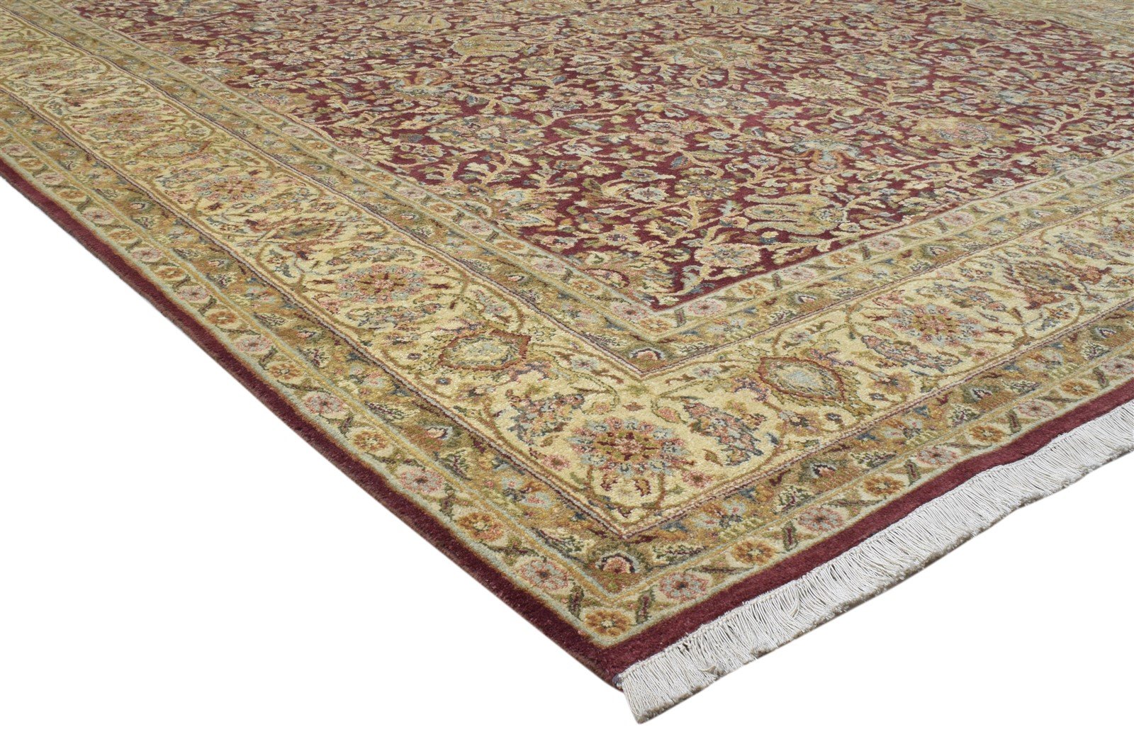 8' X 9' Rug Wool Red Persian Hand Knotted Kashan Oriental Large Carpet 7860694646933