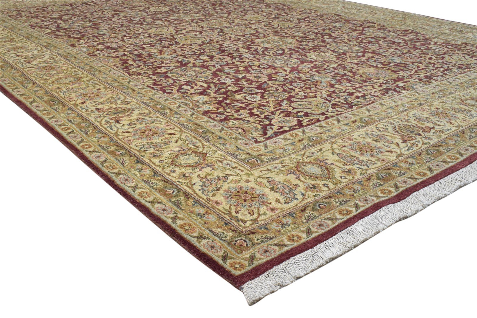 8' X 9' Rug Wool Red Persian Hand Knotted Kashan Oriental Large Carpet 7860694646933