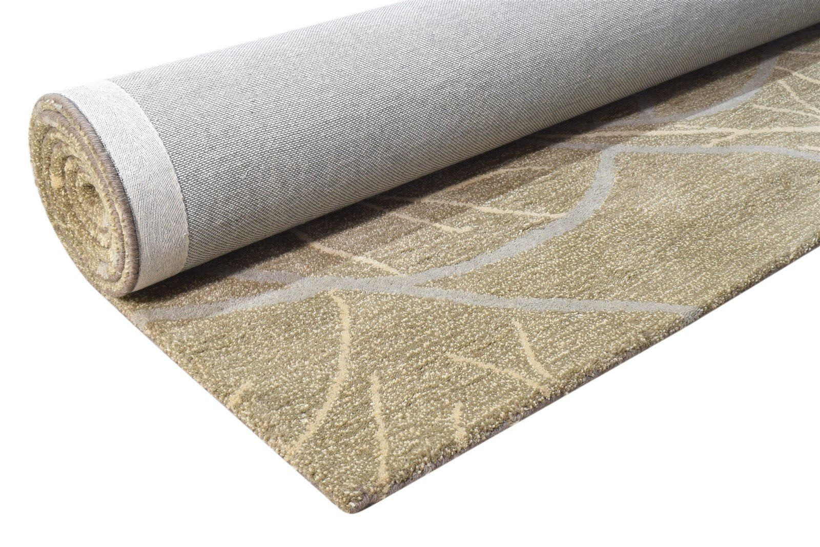 8' X 9' Rug Wool Sage Modern Hand Tufted French Floral Large Carpet 7865110921365