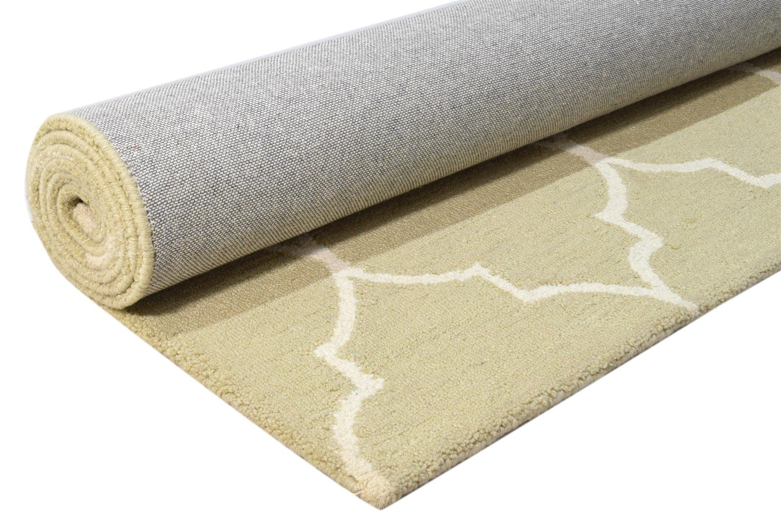 Brown Wool Rug 5' X 8' Modern Hand Tufted Moroccan Trellis Room Size Carpet Area Rug