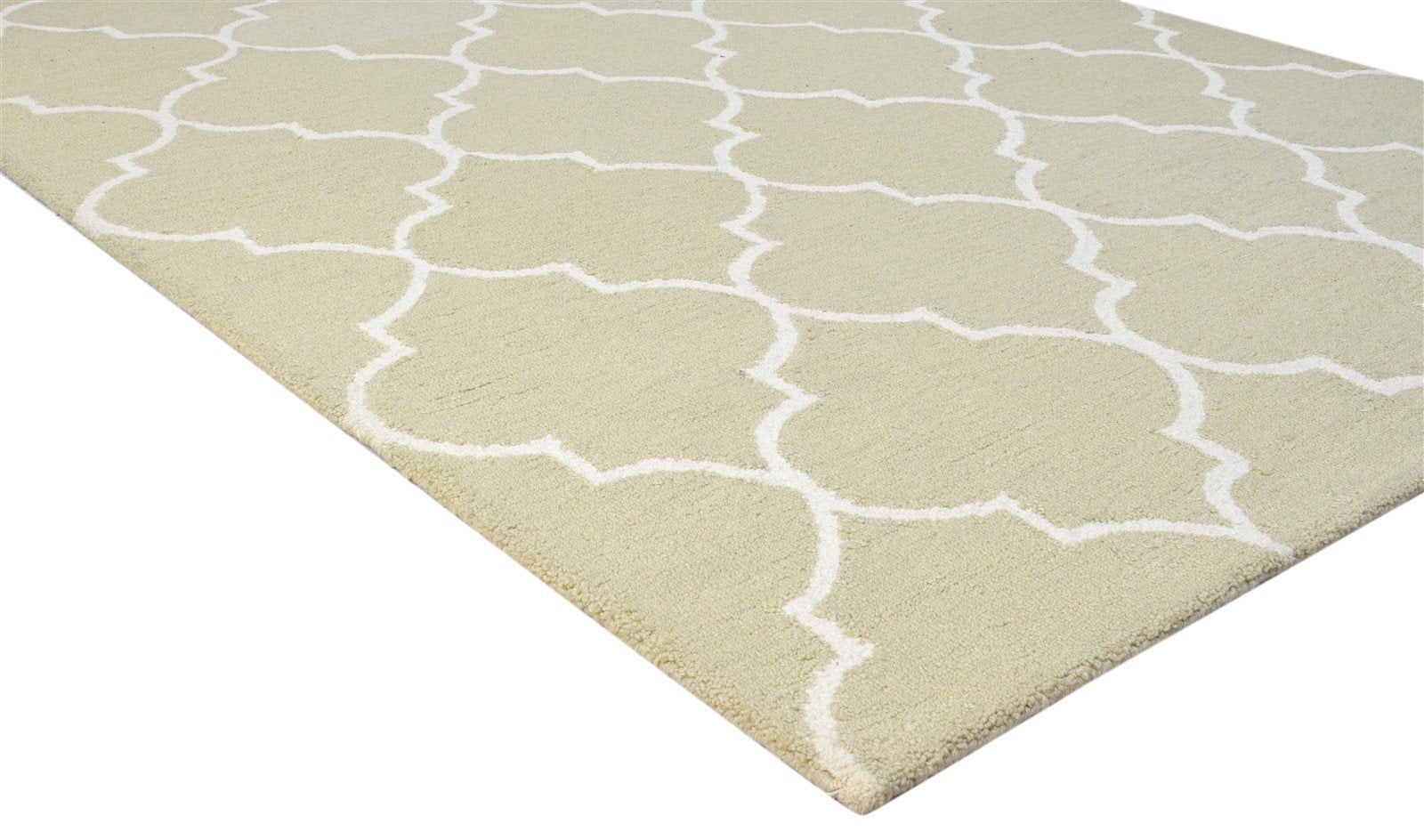 Brown Wool Rug 5' X 8' Modern Hand Tufted Moroccan Trellis Room Size Carpet Area Rug