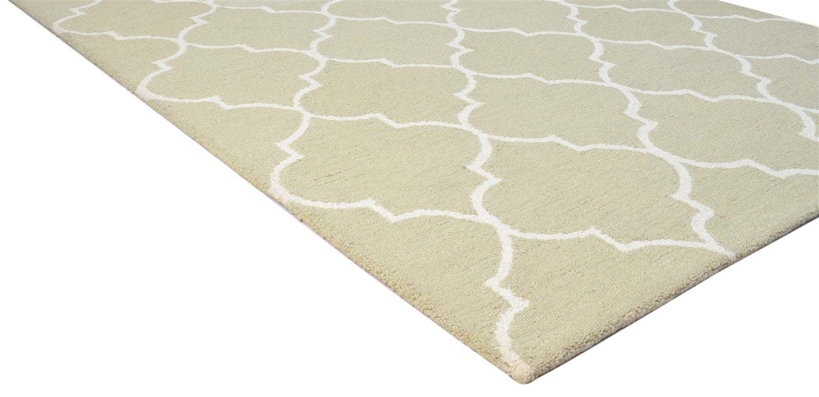 Brown Wool Rug 5' X 8' Modern Hand Tufted Moroccan Trellis Room Size Carpet Area Rug