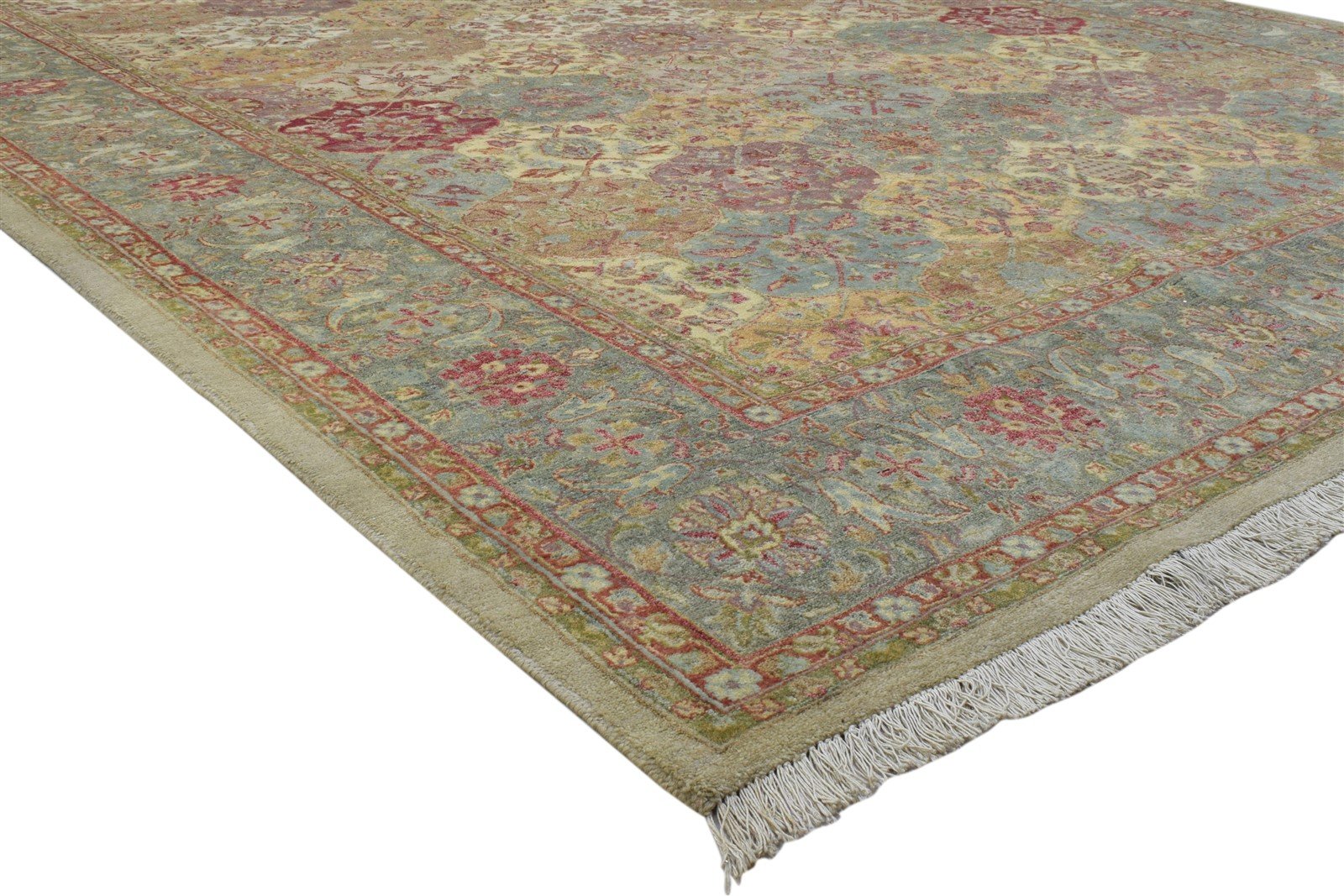 Aurora 8X10 Rug Wool Multi Color Persian Hand Knotted Bakhtiari Oriental 7860694352021
