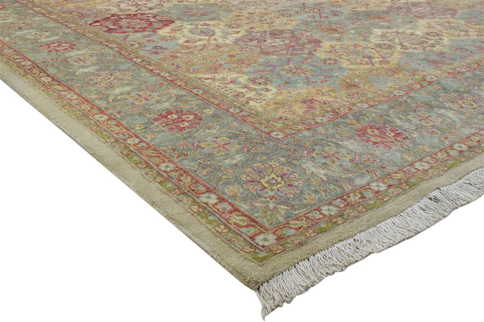 Aurora 8X10 Rug Wool Multi Color Persian Hand Knotted Bakhtiari Oriental 7860694352021
