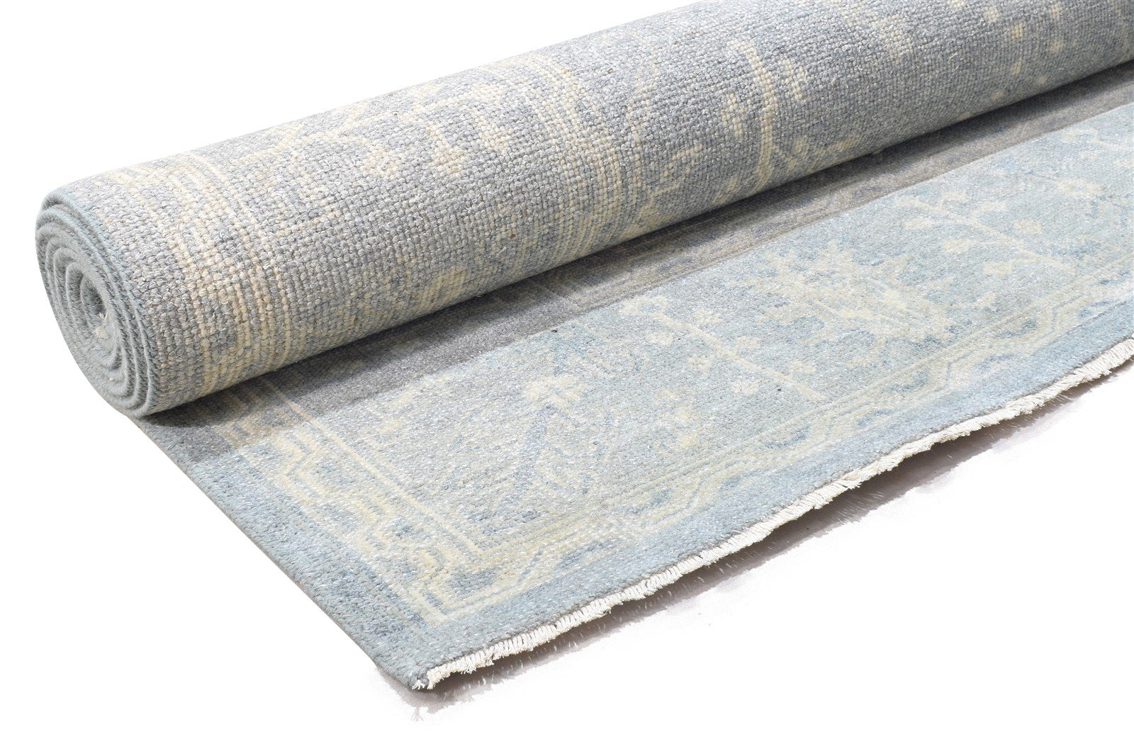 8X10 Rug Wool Silk Blue Persian Hand Knotted Sarouk-Indian Oriental Large 7864117362837