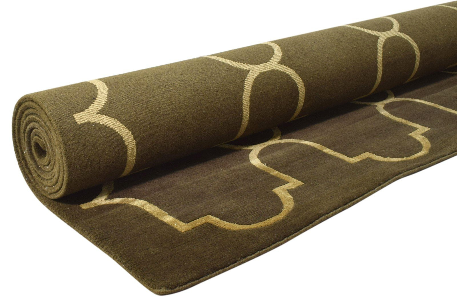 8X10 Rug Wool / Silk Charcoal Modern Hand Knotted Moroccan Trellis Large Carpet 7860695433365