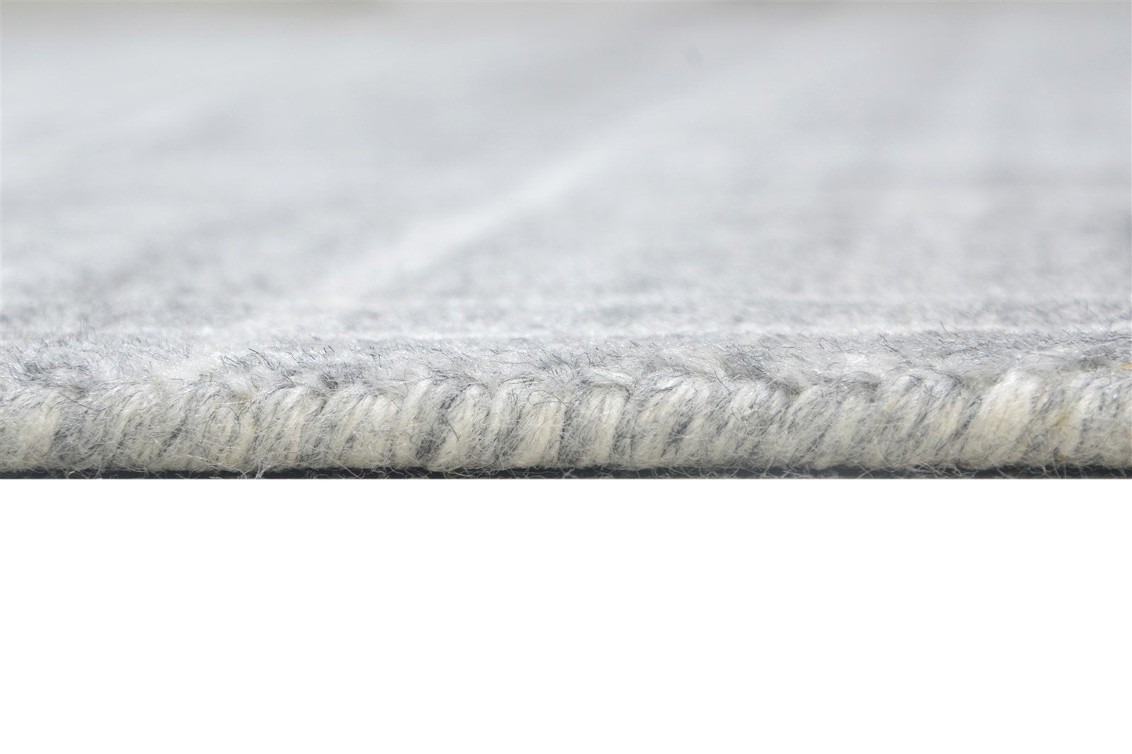 8X10 Rug Wool Silk Dark Grey Modern Handloom Scandinavian Plaids Large Carpet 7864399954069