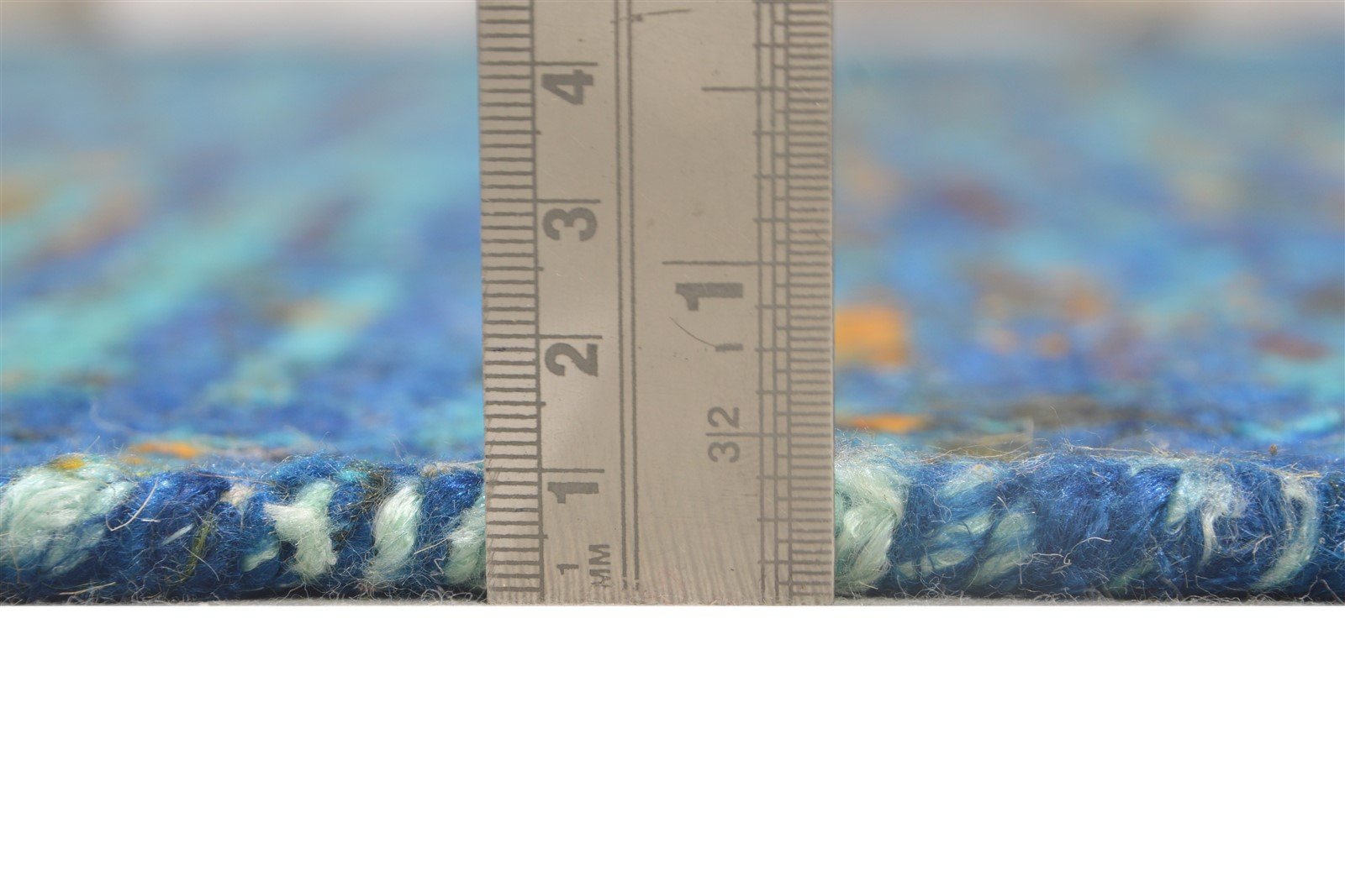 Dodi 8X11 Rug Rayon From Bamboo Blue Modern Hand Woven Bohemian Striped 7864805425301