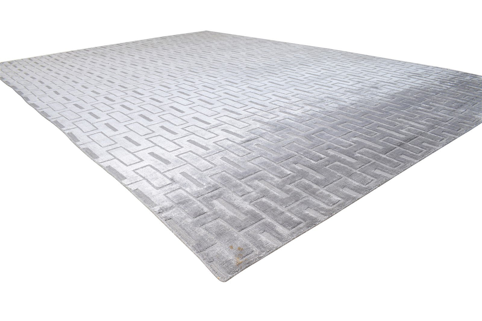 8X11 Rug Wool Dark Grey Modern Hand Woven Scandinavian Geometric Large Carpet 7864804769941