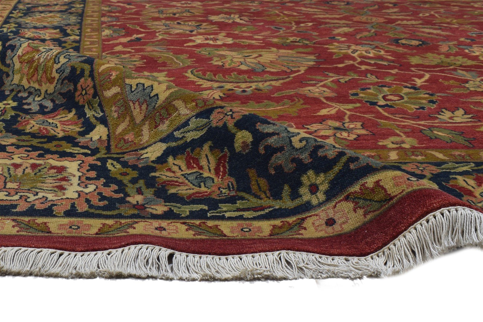 9' X 11' Rug Wool Red Persian Hand Knotted Kashan Oriental Large Carpet 7864173330581