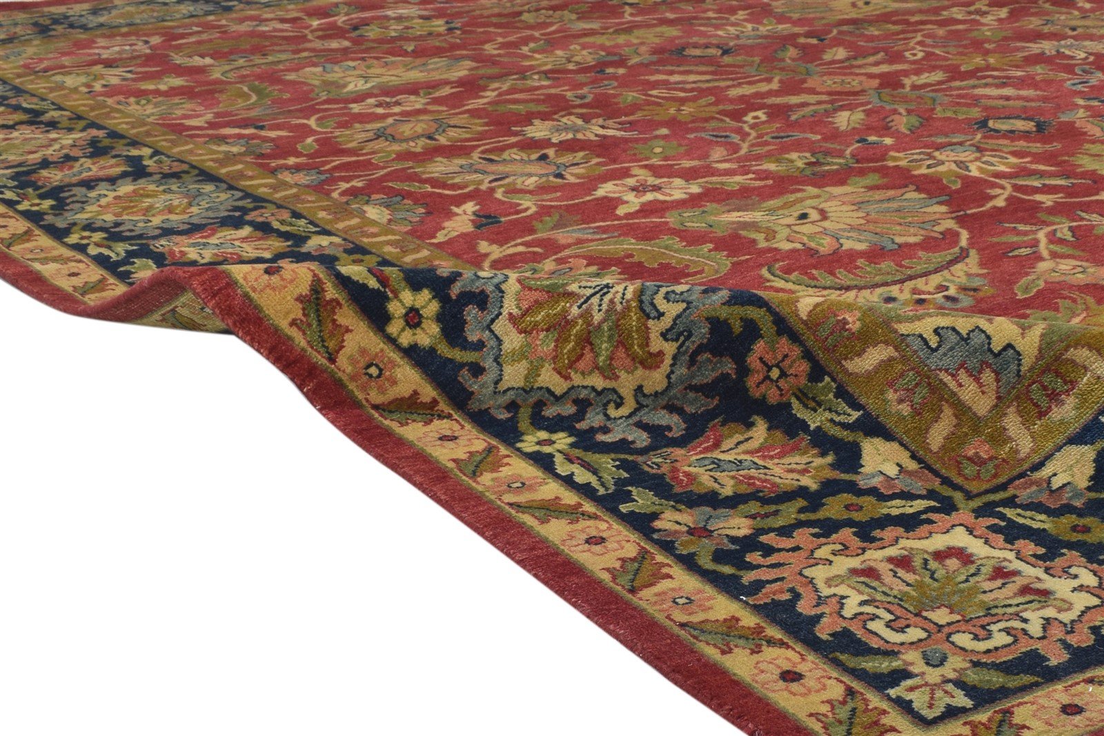 9' X 11' Rug Wool Red Persian Hand Knotted Kashan Oriental Large Carpet 7864173330581