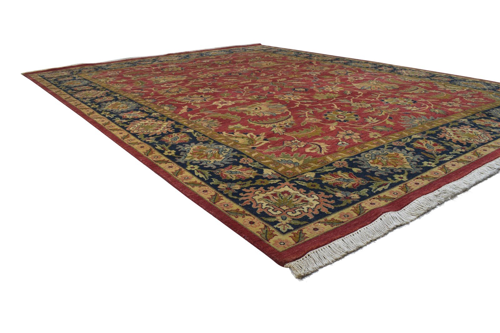 9' X 11' Rug Wool Red Persian Hand Knotted Kashan Oriental Large Carpet 7864173330581