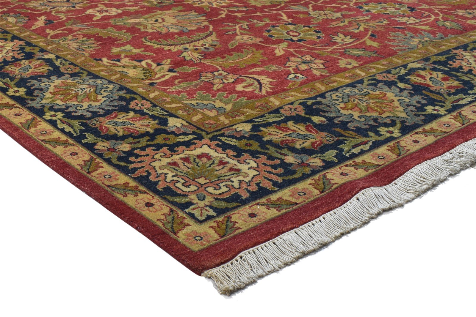 9' X 11' Rug Wool Red Persian Hand Knotted Kashan Oriental Large Carpet 7864173330581