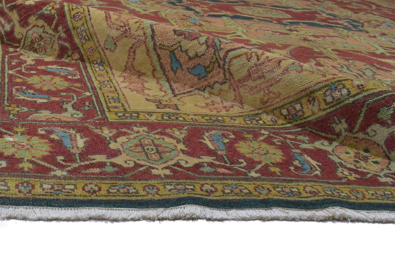 9' X 11' Rug Wool Red Persian Hand Knotted Serapi Oriental Large Carpet 7864201216149