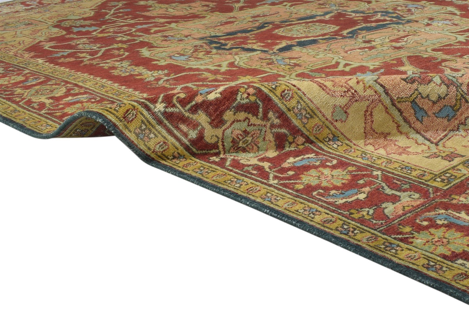 9' X 11' Rug Wool Red Persian Hand Knotted Serapi Oriental Large Carpet 7864201216149