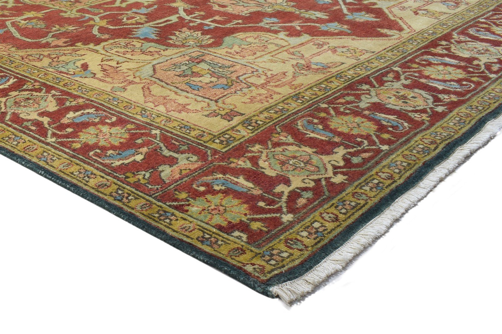 9' X 11' Rug Wool Red Persian Hand Knotted Serapi Oriental Large Carpet 7864201216149