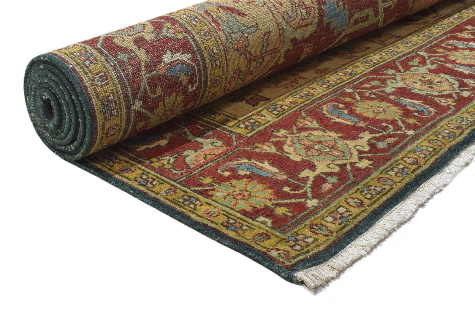 9' X 11' Rug Wool Red Persian Hand Knotted Serapi Oriental Large Carpet 7864201216149