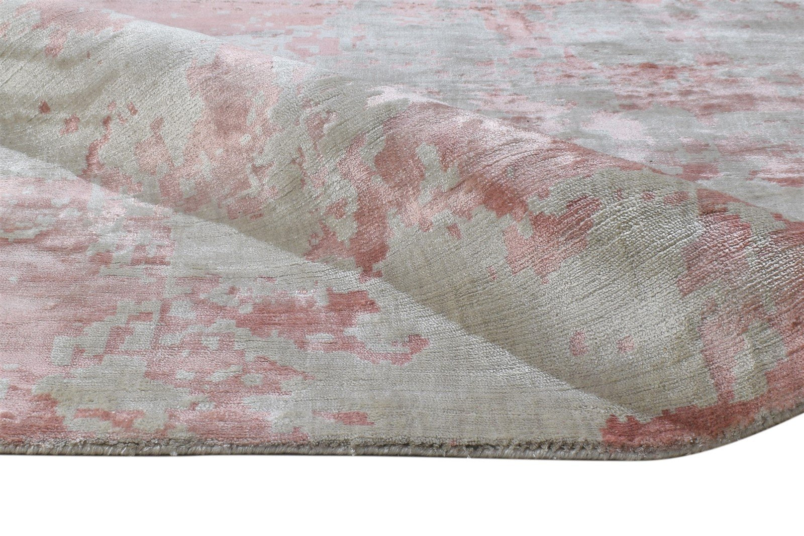 9' X 12' Rug Silk Ivory Modern Handloom French Abstract Extra Large Carpet 7864501960853