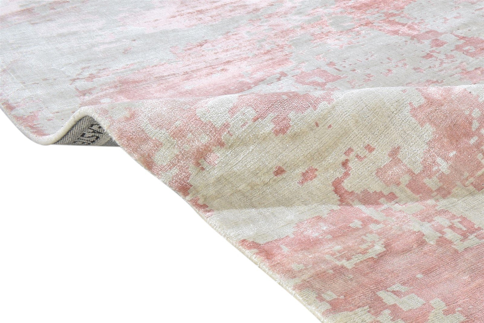 9' X 12' Rug Silk Ivory Modern Handloom French Abstract Extra Large Carpet 7864501960853