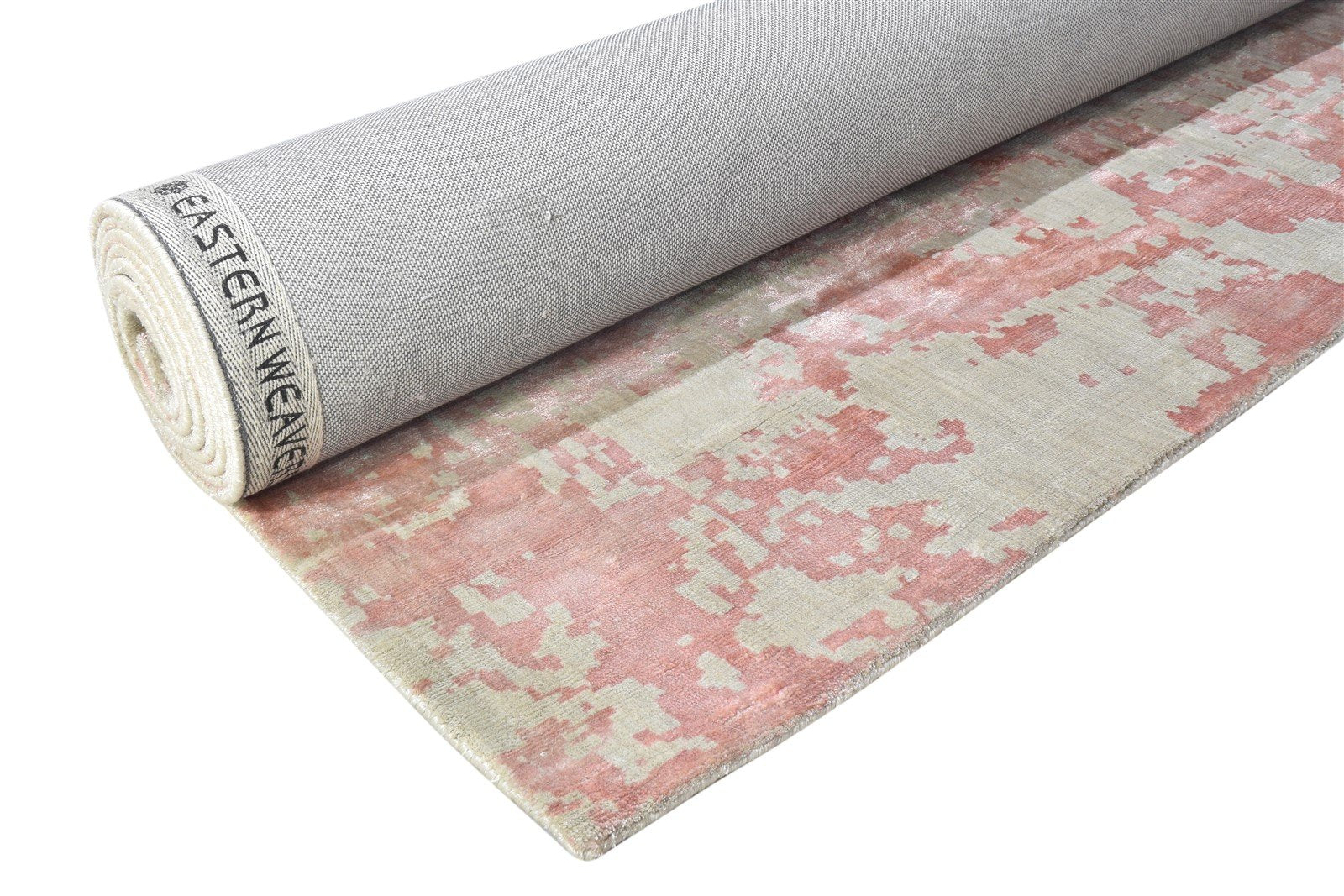 9' X 12' Rug Silk Ivory Modern Handloom French Abstract Extra Large Carpet 7864501960853