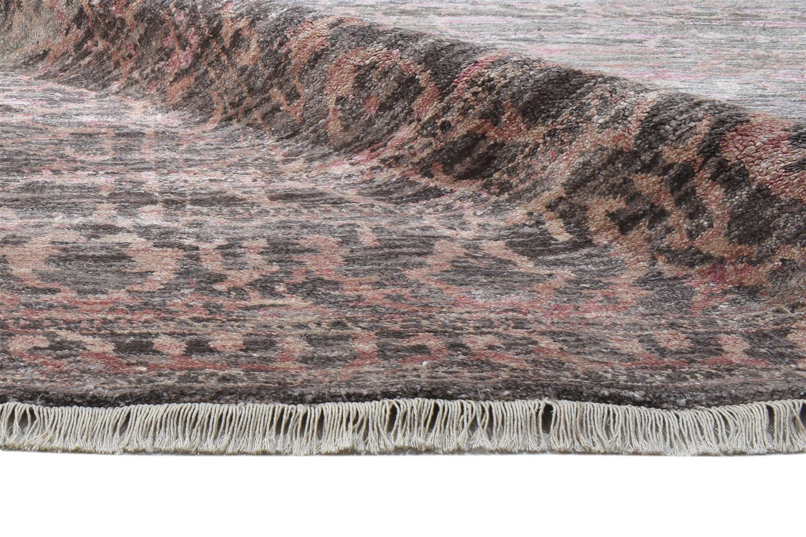9' X 12' Rug Silk Pink Modern Hand Knotted Bohemian Oriental Large Carpet 7864101535893