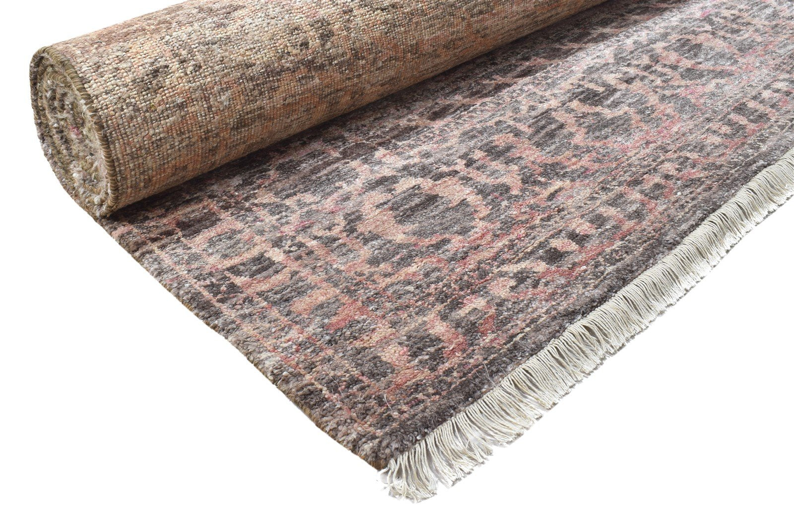 9' X 12' Rug Silk Pink Modern Hand Knotted Bohemian Oriental Large Carpet 7864101535893