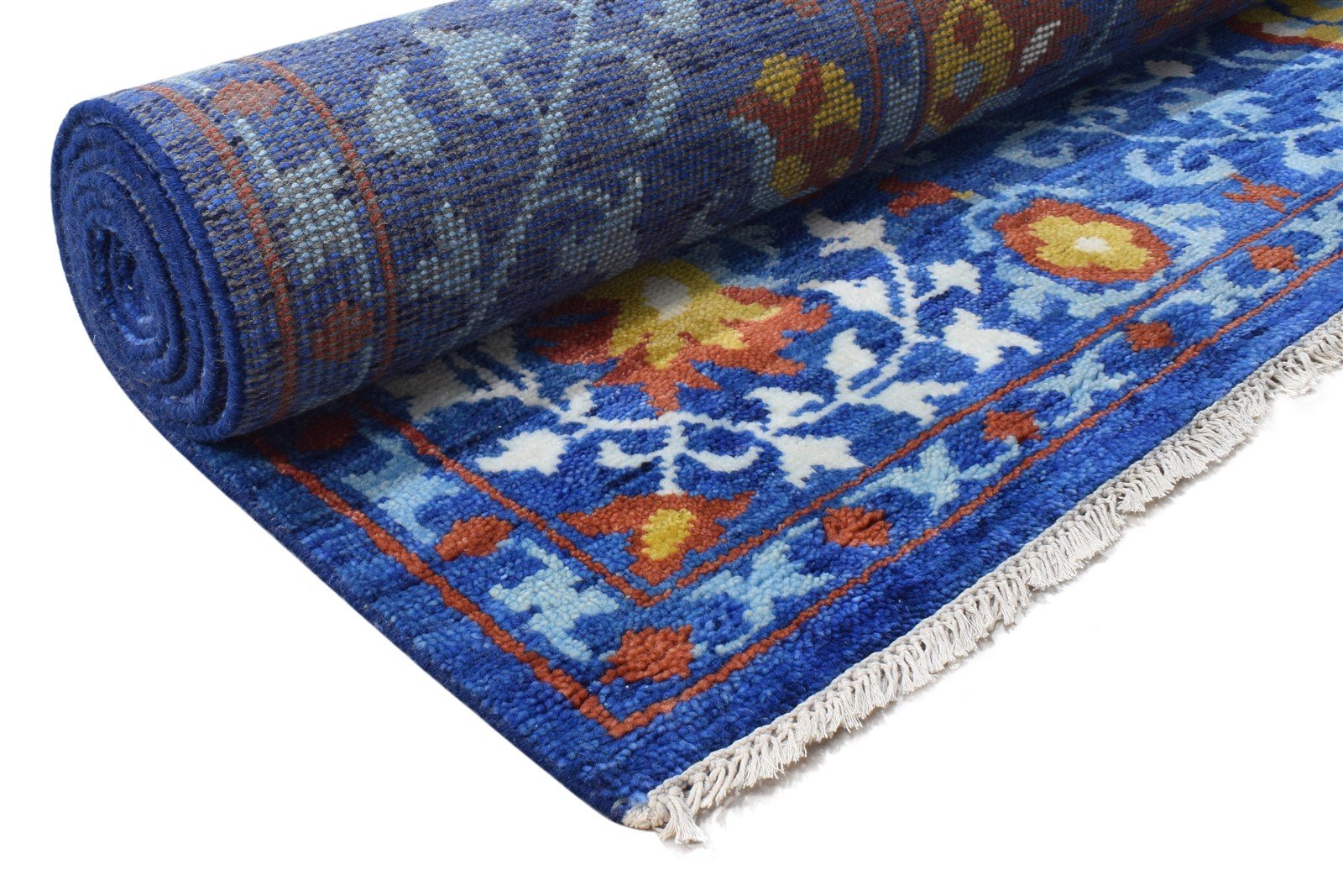 9' X 12' Rug Wool Blue Persian Hand Knotted Mughal Oriental Large Carpet 7864966742165