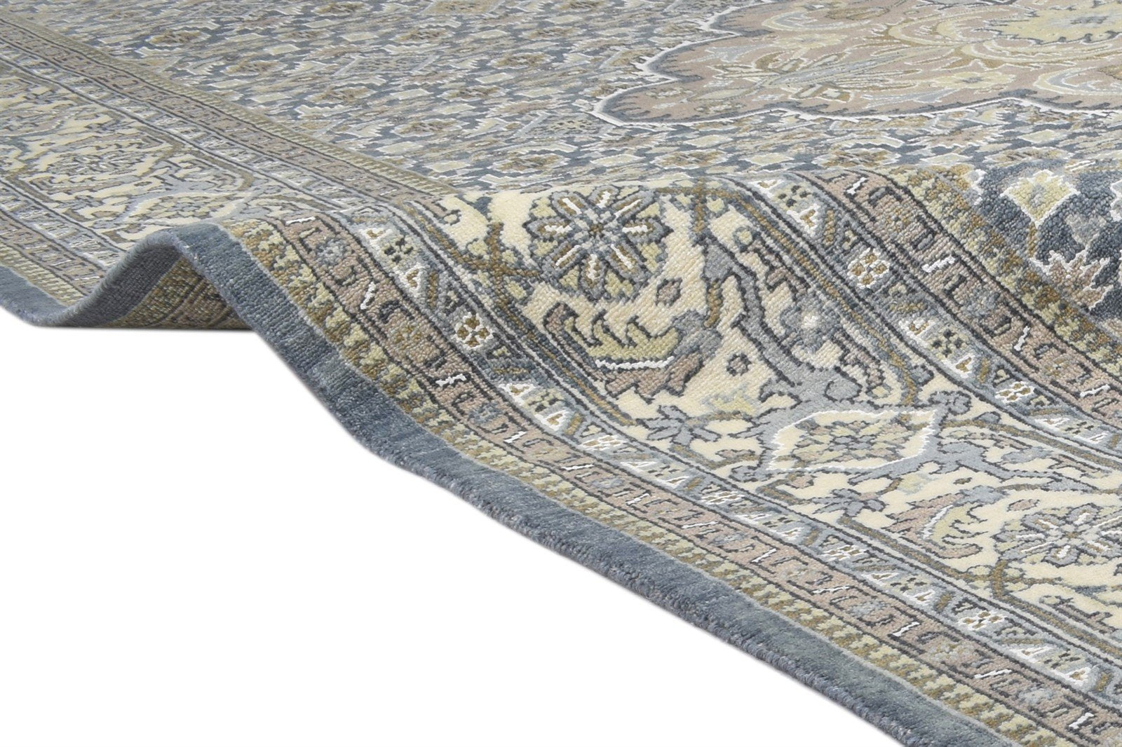 9' X 12' Rug Wool Dark Grey Persian Hand Knotted Bijar Oriental Large Carpet 7864194138261