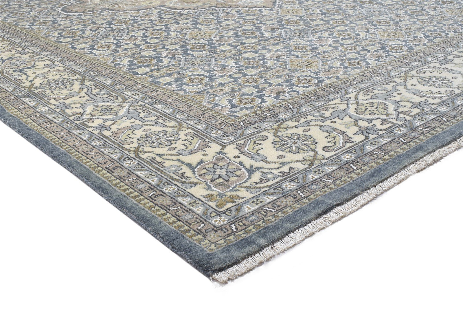9' X 12' Rug Wool Dark Grey Persian Hand Knotted Bijar Oriental Large Carpet 7864194138261