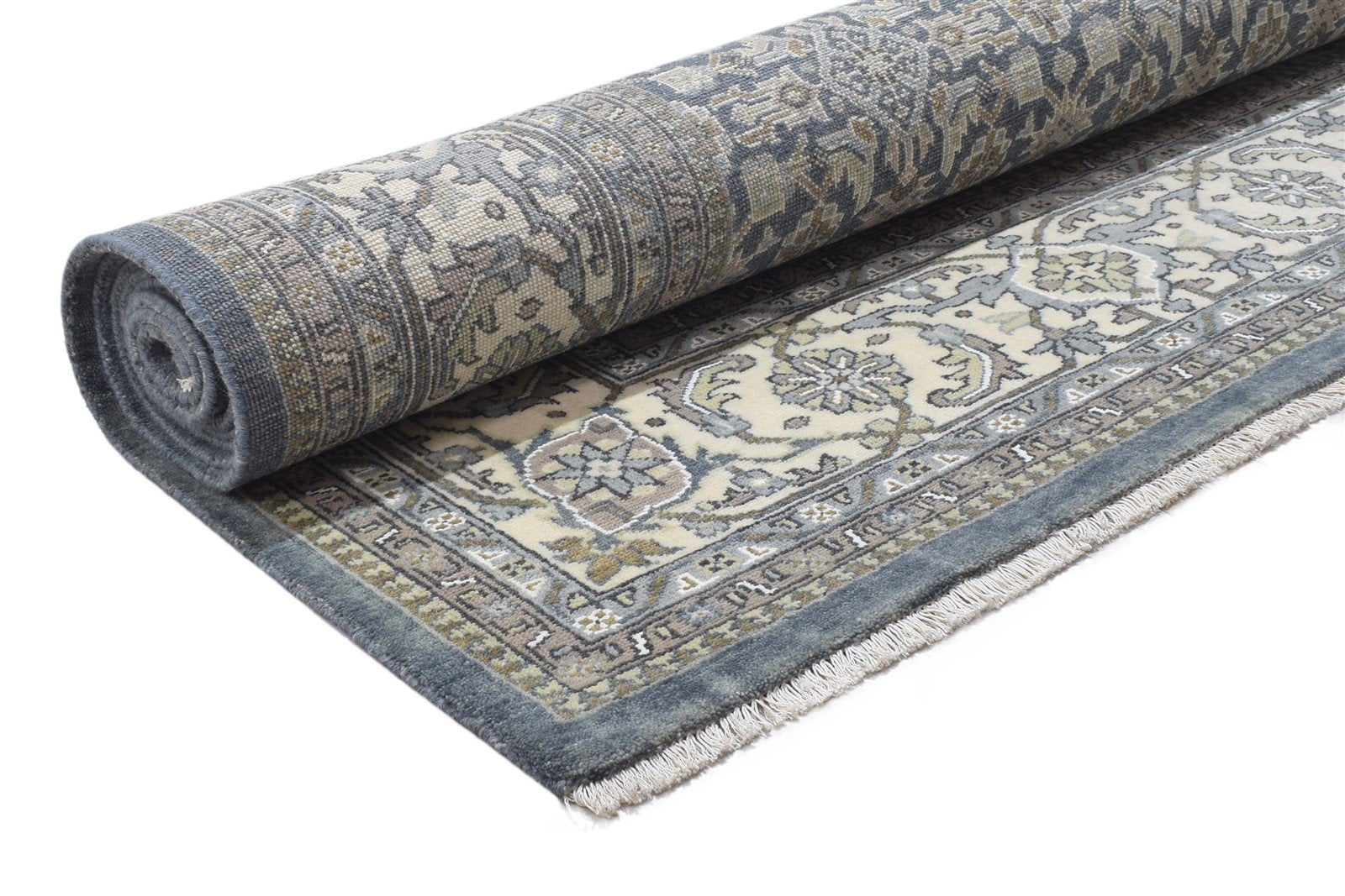 9' X 12' Rug Wool Dark Grey Persian Hand Knotted Bijar Oriental Large Carpet 7864194138261