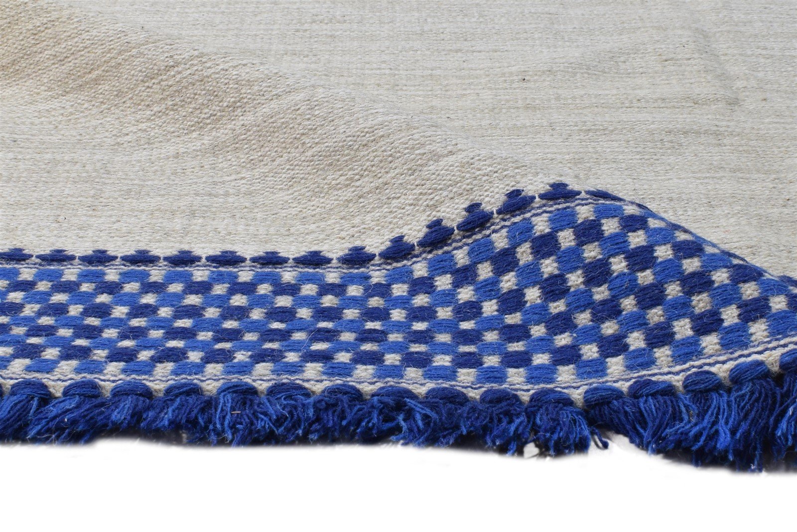 9' X 12' Rug Wool Grey Modern Dhurrie Scandinavian Striped Extra Large Carpet 7865187106965