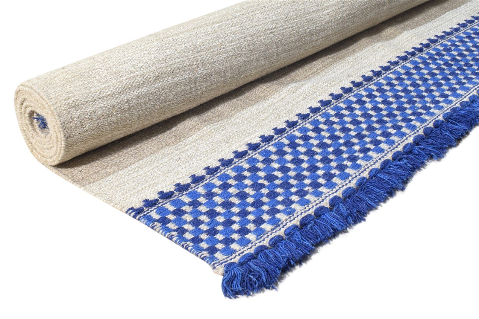9' X 12' Rug Wool Grey Modern Dhurrie Scandinavian Striped Extra Large Carpet 7865187106965