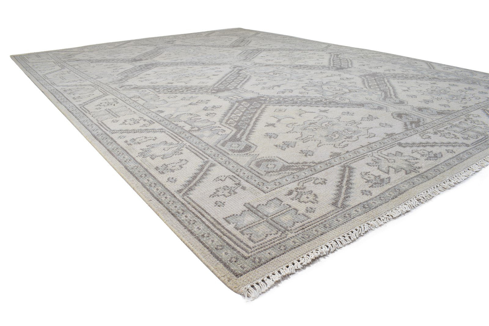 9' X 12' Rug Wool Grey Persian Hand Knotted Kazak Oriental Large Carpet 7864103403669