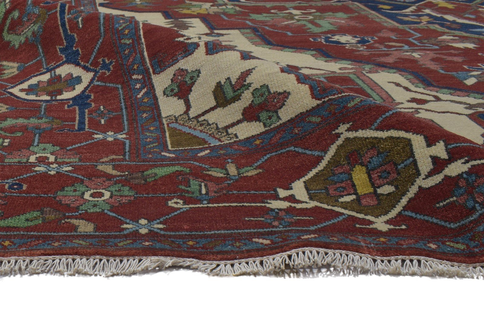 9' X 12' Rug Wool Red Persian Hand Knotted Serapi Oriental Large Carpet 7864194302101