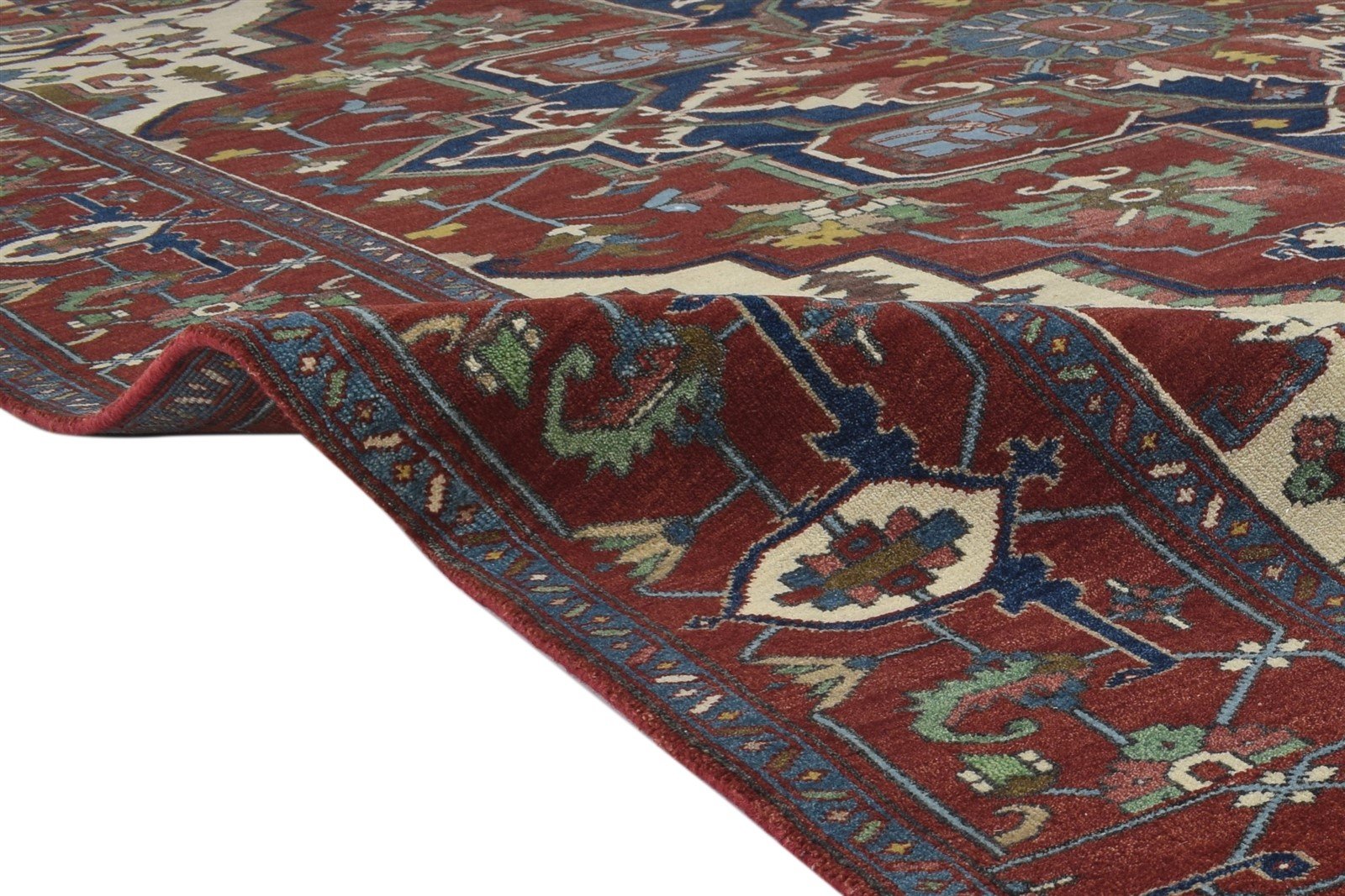 9' X 12' Rug Wool Red Persian Hand Knotted Serapi Oriental Large Carpet 7864194302101