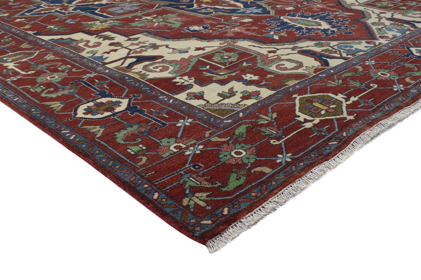 9' X 12' Rug Wool Red Persian Hand Knotted Serapi Oriental Large Carpet 7864194302101