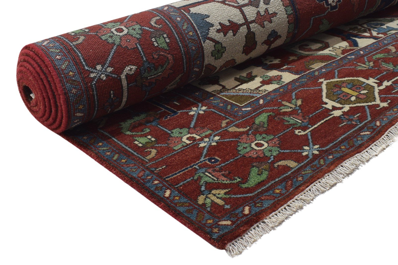 9' X 12' Rug Wool Red Persian Hand Knotted Serapi Oriental Large Carpet 7864194302101