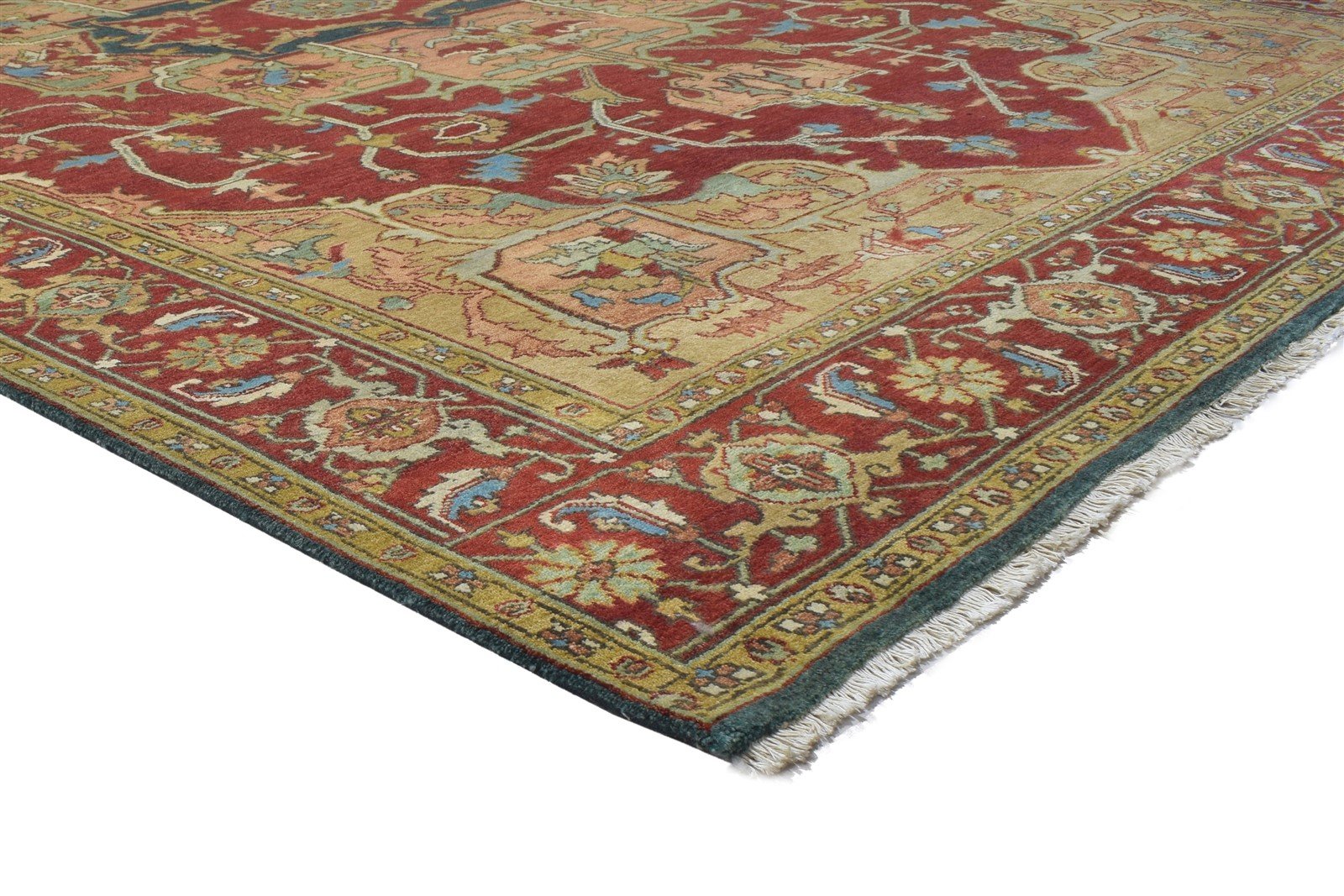 9' X 12' Rug Wool Red Persian Hand Knotted Serapi Oriental Large Carpet 7864201248917