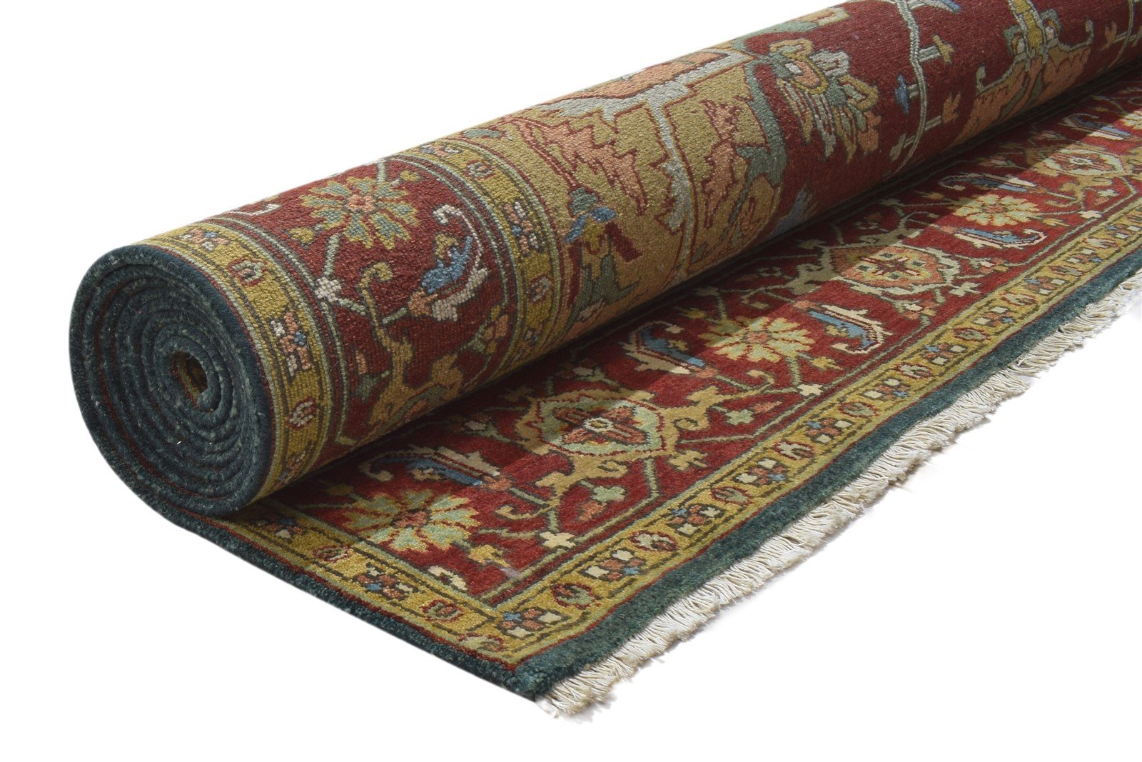 9' X 12' Rug Wool Red Persian Hand Knotted Serapi Oriental Large Carpet 7864201248917