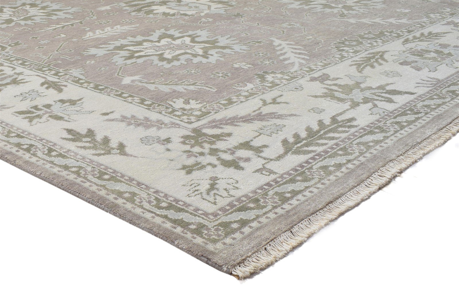 9' X 8' Rug Wool Beige Persian Hand Knotted Oushak Oriental Large Carpet 7864200200341