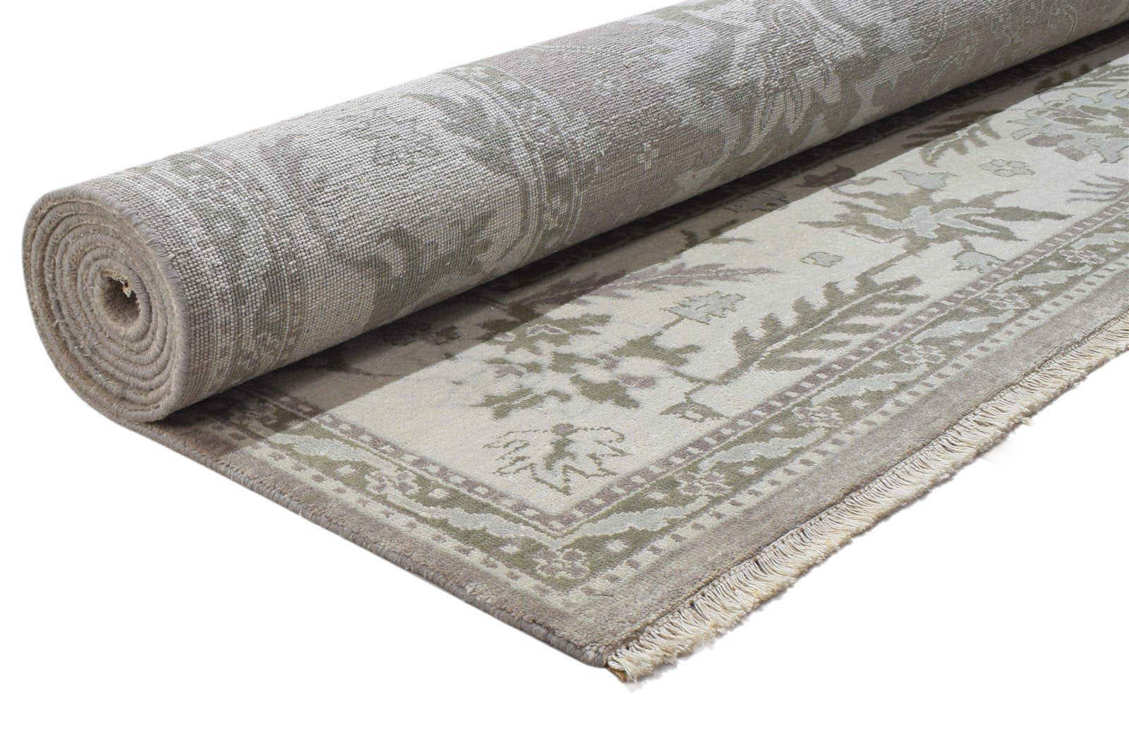 9' X 8' Rug Wool Beige Persian Hand Knotted Oushak Oriental Large Carpet 7864200200341