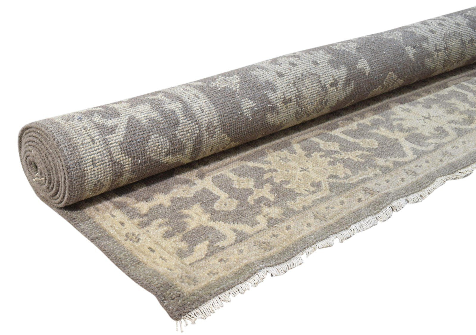 Hand Knotted Brown Wool Rug 6' X 9' Persian Oushak Oriental Room Size Carpet Area Rug